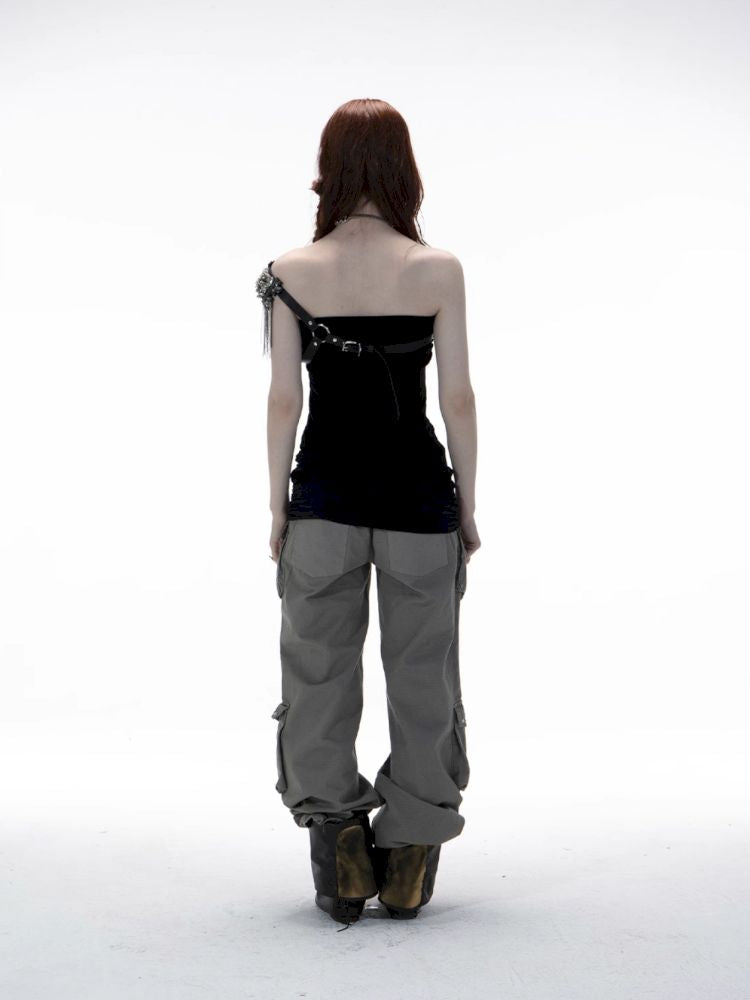 Strapless halter neck two-way vest【s0000012703】