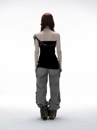 Strapless halter neck two-way vest【s0000012703】