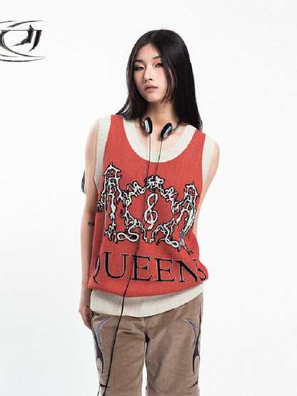 Retro Queens Dragon Jacquard Vest【s0000018045】