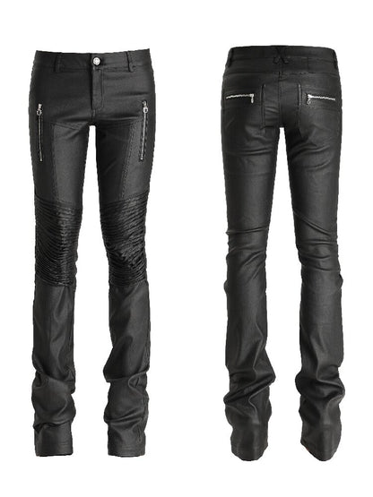 Wax Coating Multi-Zip Skinny Pants【s0000019097】