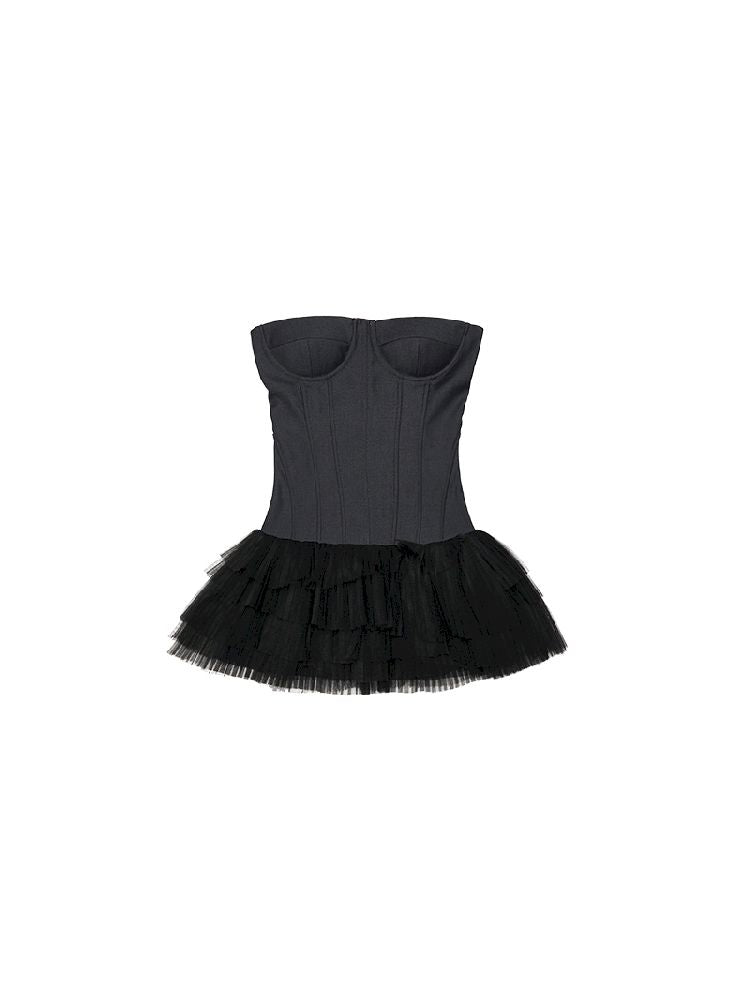 Fishbone Breasted Veil Skirt【s0000011605】