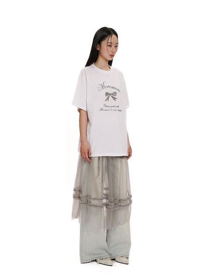 Loose Round Neck Short Sleeve T-Shirt【s0000012505】