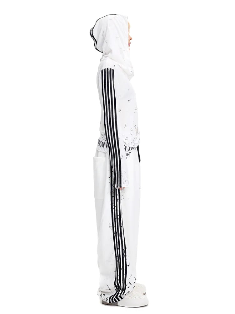 Sheet music notes Printed sweatpants【s0000014099】