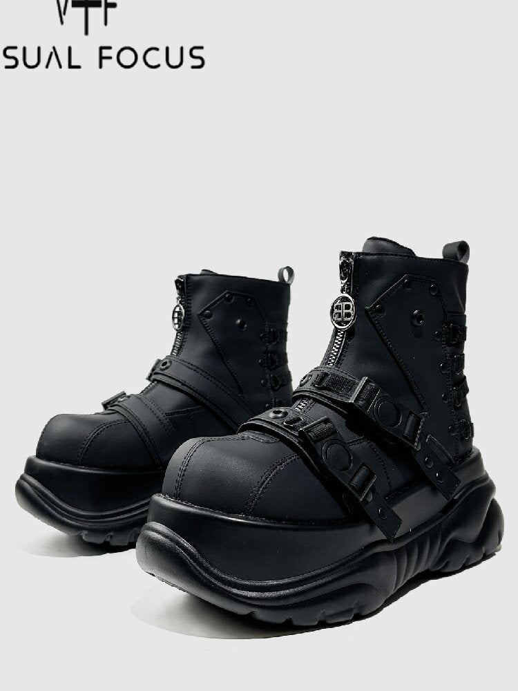 Muffin Platform Trendy Biker Boots【s0000015709】