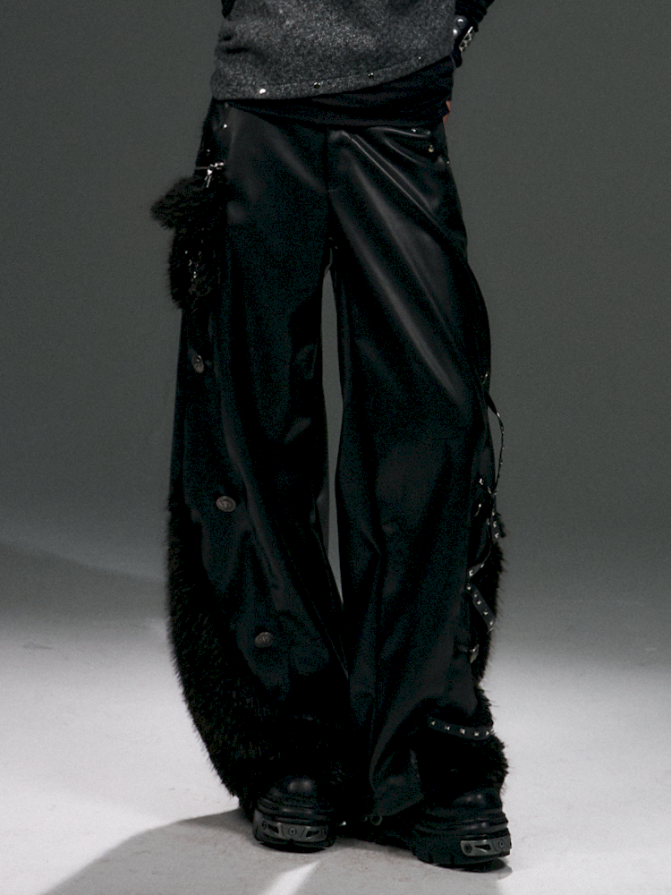 Fur Stitched Wide Scimitar Pants【s0000015020】