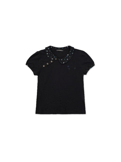 Hand Painted Floral Short Sleeve【s0000017918】