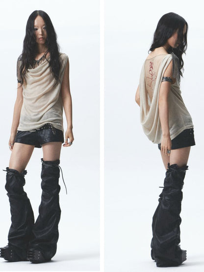 Soft Leather Short Leg Cover Set【s0000012688】