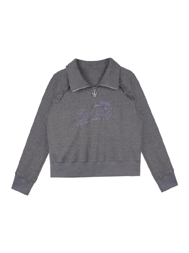 Half high neck Long Sleeve Sweatshirt【s0000011667】