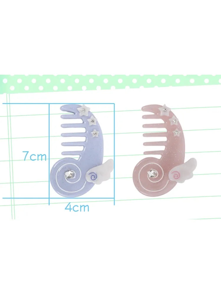 Cute Pink-Blue Comb Hair Clip【s0000013940】
