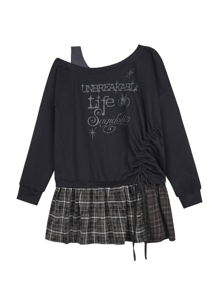 Dark Graffiti Fake Two Dress【s0000015466】