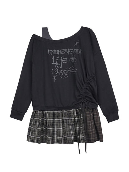 Dark Graffiti Fake Two Dress【s0000015466】