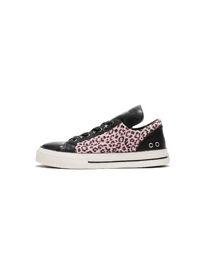 Leopard Print Riveted Sneakers【s0000018365】