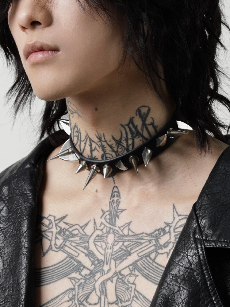 Rivet Collar Y2K Gothic Punk Collar【s0000018968】