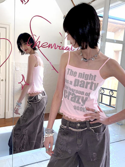 Crazy Polka Dot Letter Camisole【s0000012432】