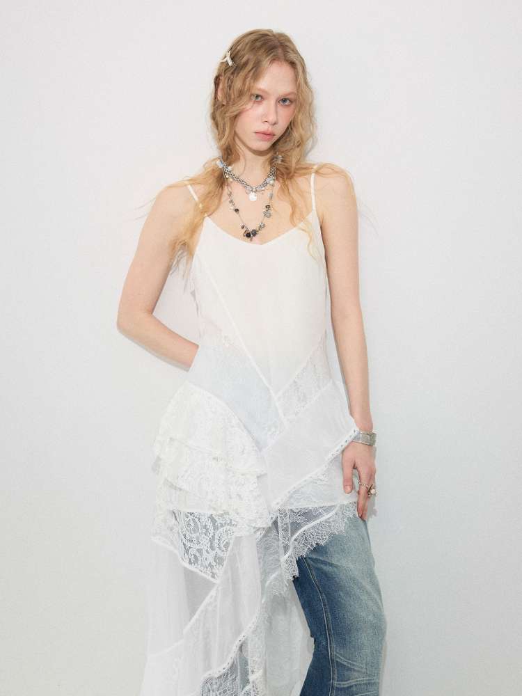 Lace Irregular Patchwork Dress【s0000015411】