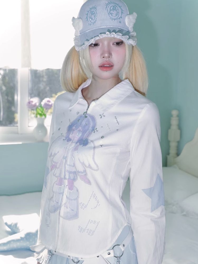 Vertical Stripe Long Sleeve Shirt【s0000012201】