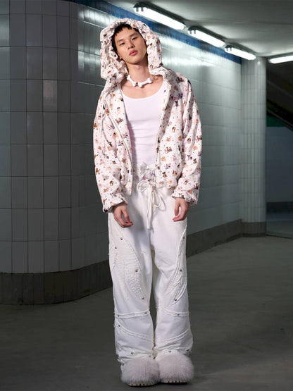 Puppy Print Sweatshirt Jacket【s0000014413】