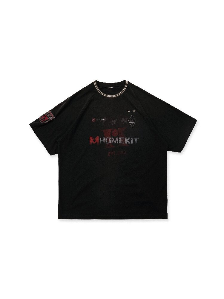College Distressed T-Shirt Top【s0000016435】