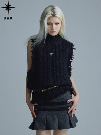 Worn Tassel Braided Silver Top【s0000018544】