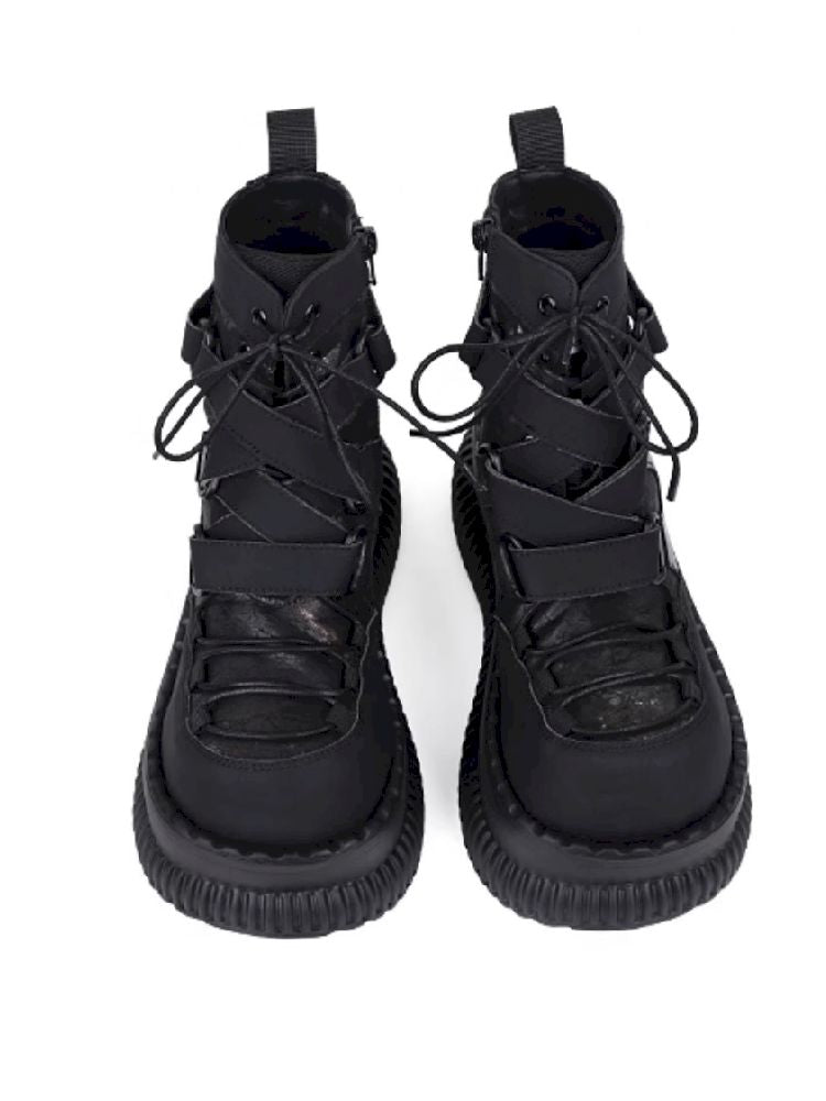 Retro Light Punk Thick Bottom Short Boots【s0000011702】