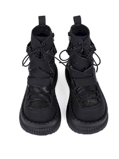 Retro Light Punk Thick Bottom Short Boots【s0000011702】