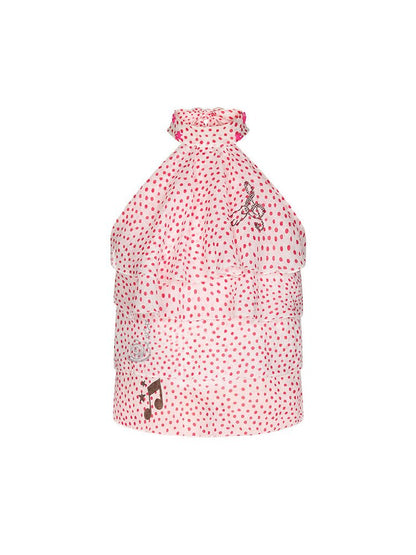 Pink Polka Dot Halterneck Sling【s0000016400】