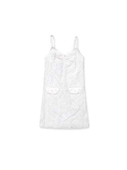 Lace Wire Pleated Slip Dress【s0000017431】