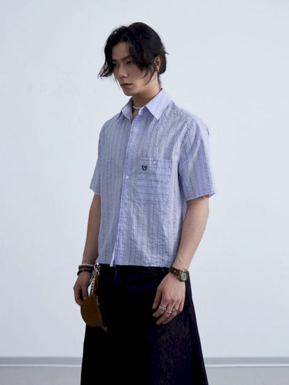 Striped Short Sleeve Shirt【s0000013198】
