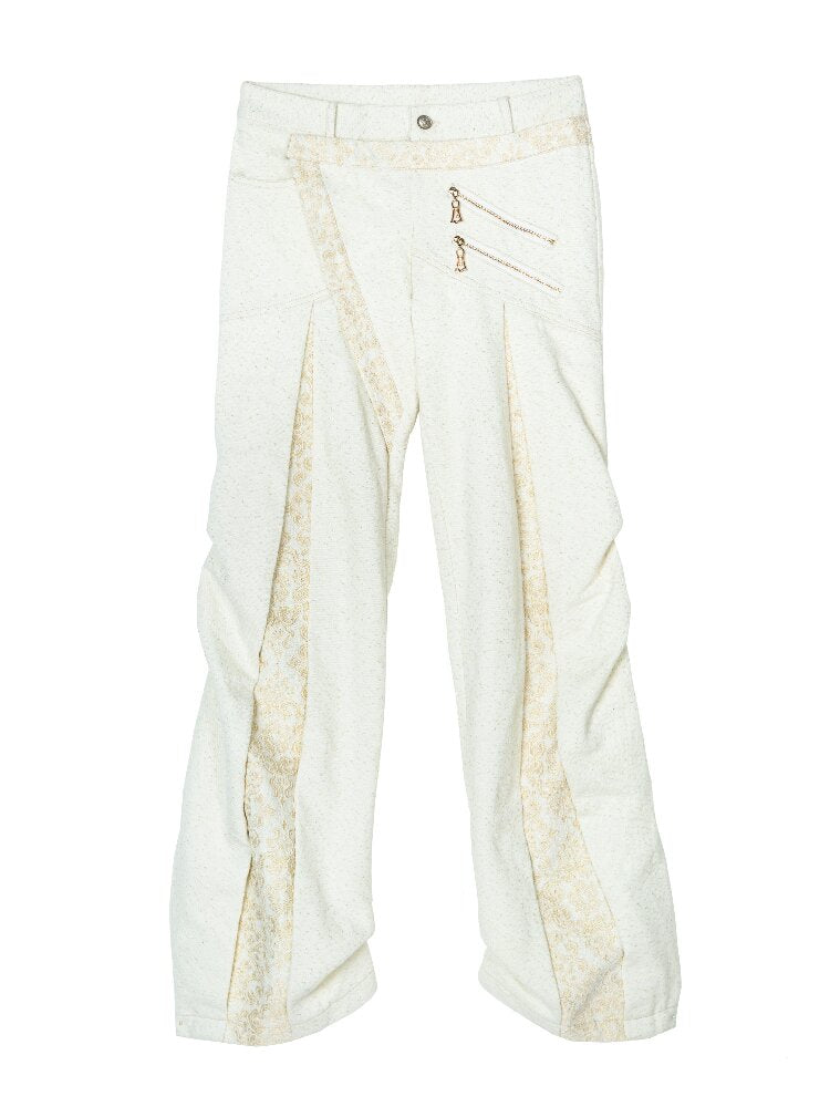 Heavy Duty Lace Patchwork Pants【s0000018380】