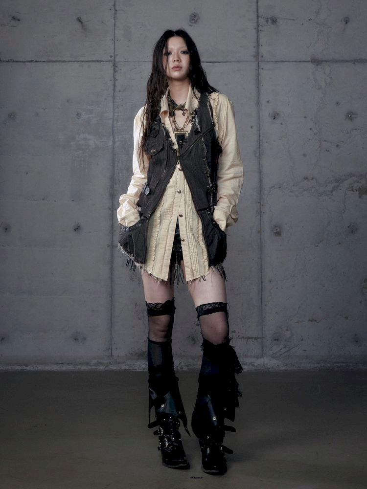 Stacked Waisted Irregular Vest【s0000013472】