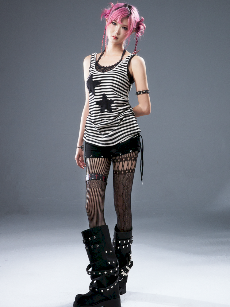 Fake Two-Piece Halter Sleeveless Tank Top【s0000012945】