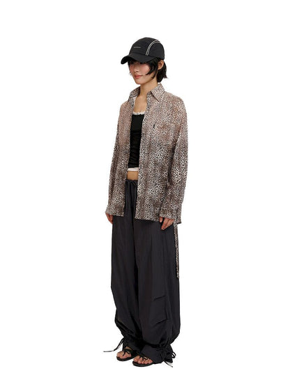 Horsebit Tie Loose Long Sleeve Shirt【s0000012510】
