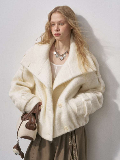 Furry Double Breasted Fur Jacket【s0000015228】