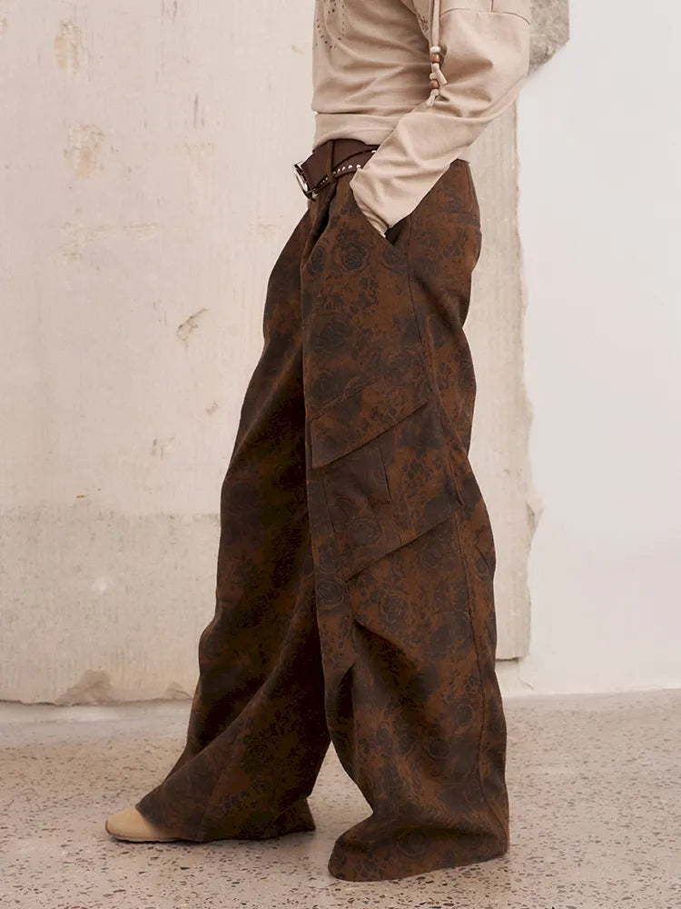 Pocket Structured Relaxed Straight-Leg Workwear Pants【s0000014071】