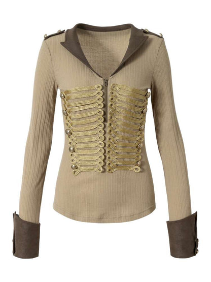 Vintage Punk Knight Slim Fit Shirt【s0000014652】