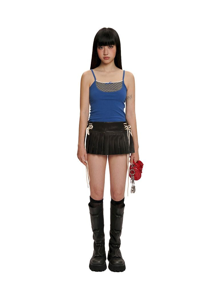 Plaid layered ultra-short skirt【s0000012536】