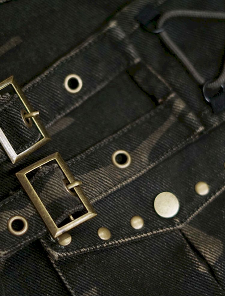 Camouflage Low-Waist Short Skirt 【s0000012803】