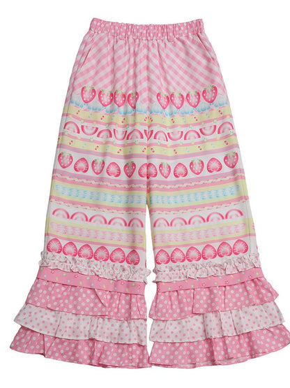 Fruit Plaid Casual Versatile Pants【s0000017766】