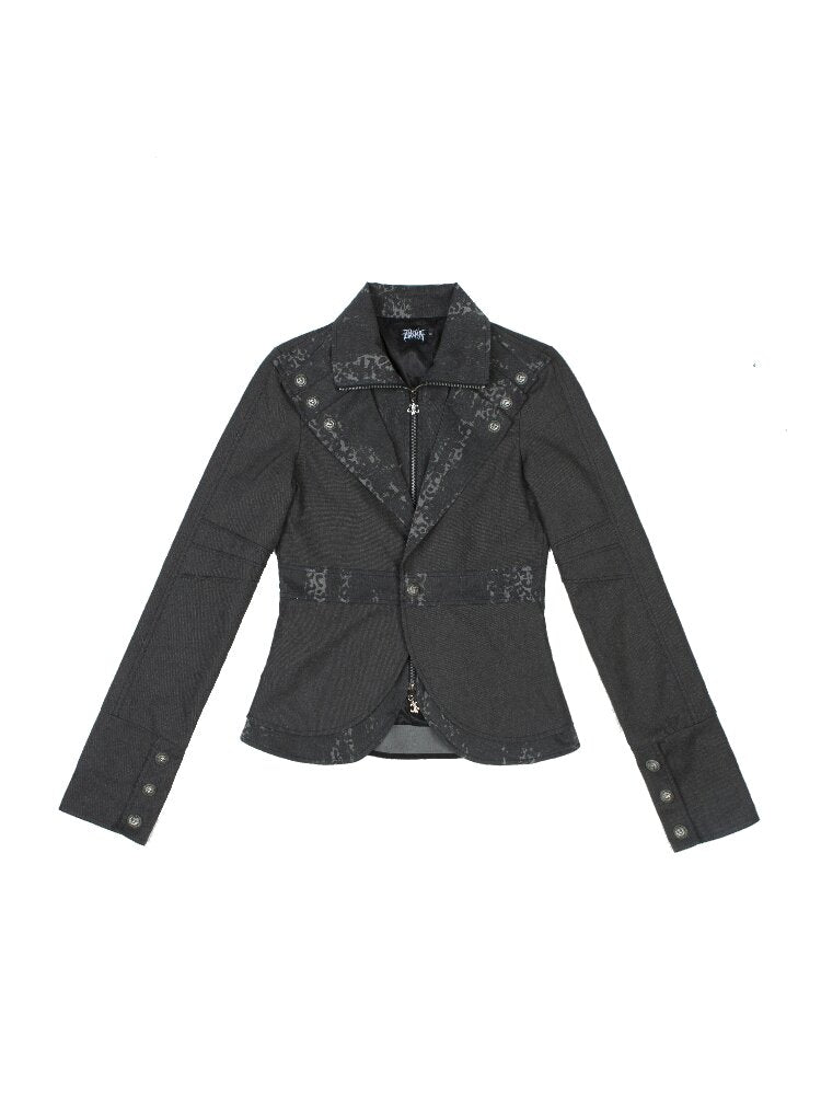 Fake Two Leopard Denim Jacket【s0000015949】
