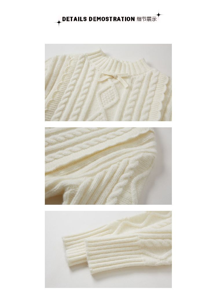 Knit Lace Set Soft Twist Sweater【s0000005282】