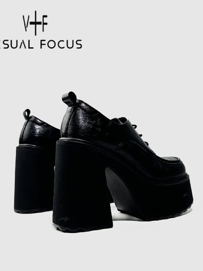 Y2K Thick Soled Punk Leather Shoes【s0000015717】
