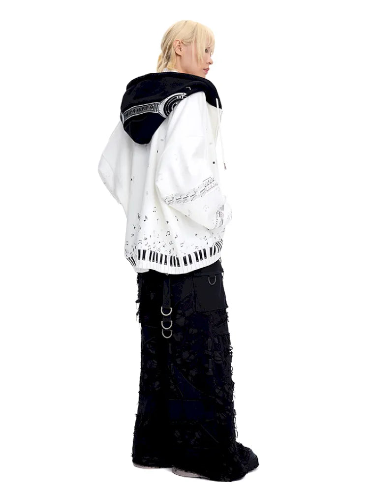 Headphones Embroidered Hoodie Jacket【s0000014098】