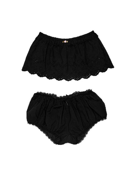 Jacquard Lace Cotton A-line Set【s0000016915】