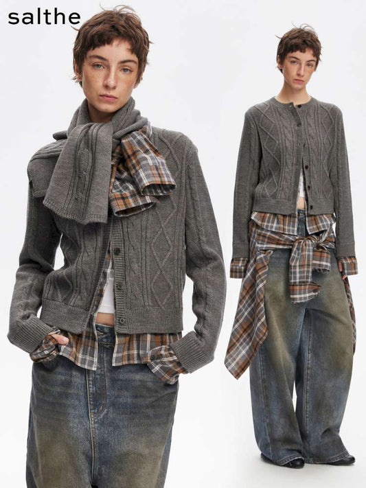 American Wool Twist Knit Sweater【s0000015057】