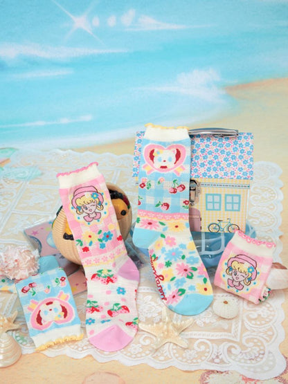 Plaid Cat Beauty Mid-calf Socks【s0000009063】