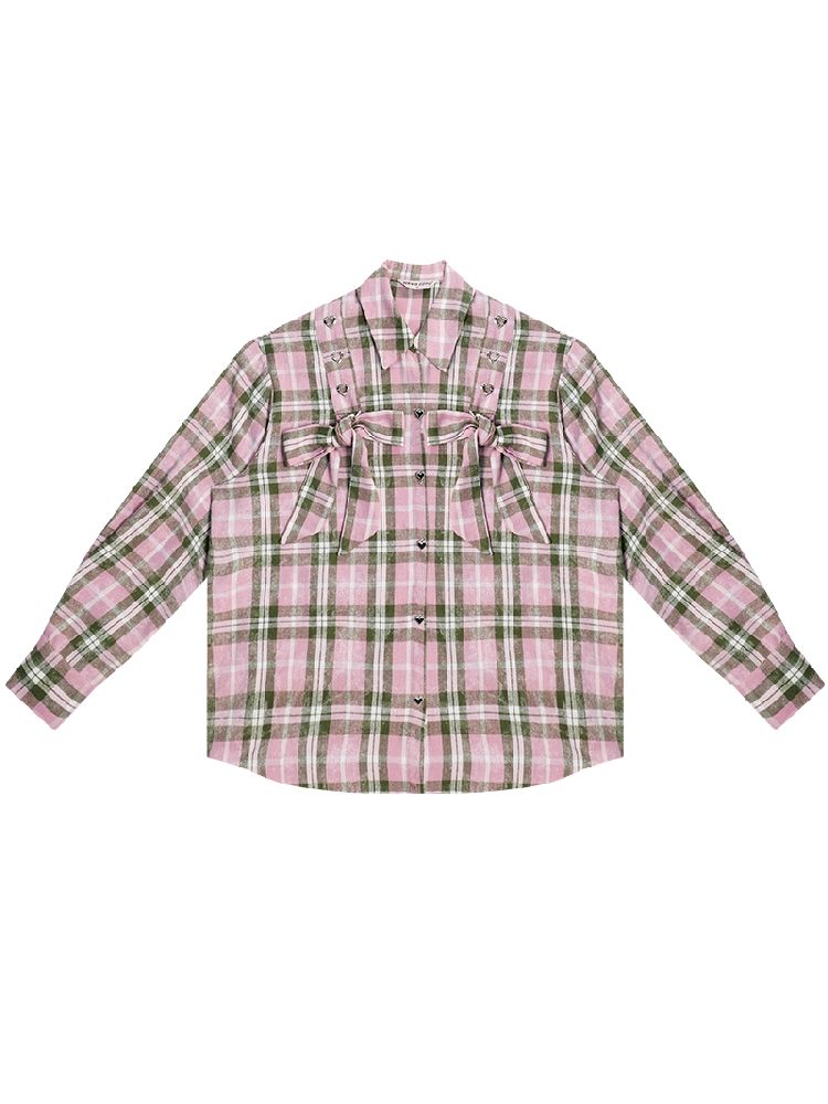 Loose Plaid Shirt Jacket【s0000012218】
