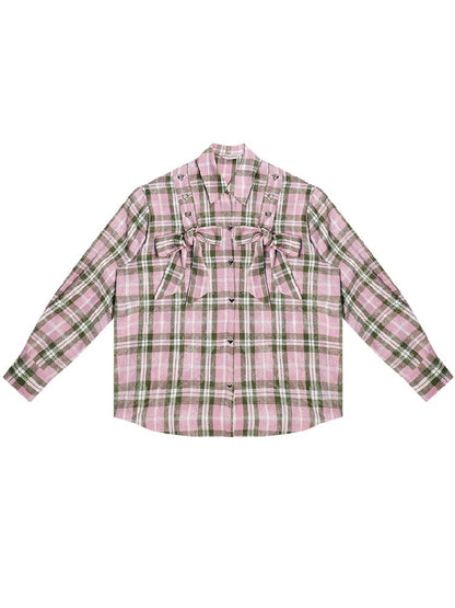 Loose Plaid Shirt Jacket【s0000012218】