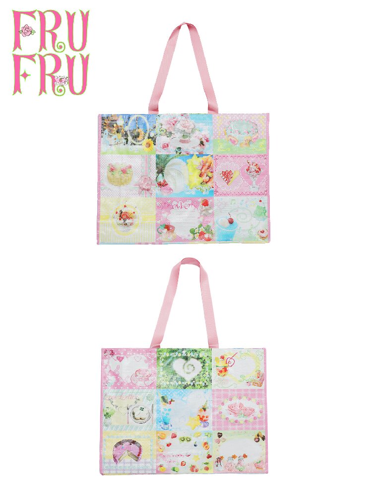 Vintage Printed Woven Handbag Bag【s0000017453】