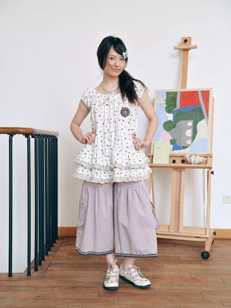 Patchwork Print Polo T-Shirt Top【s0000018716】