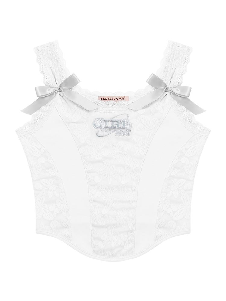 Lace Bow Tank Camisole【s0000012246】